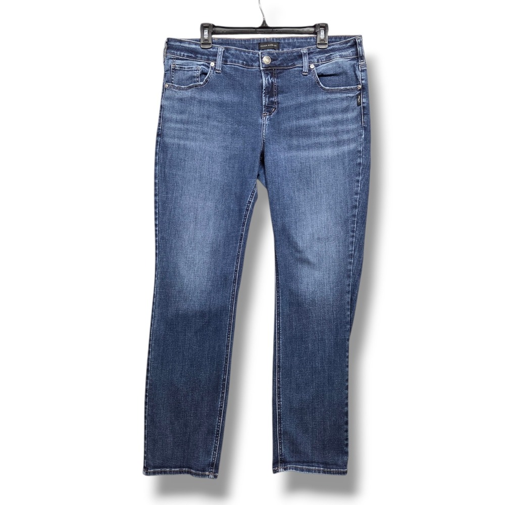 Silver Jeans Elyse Straight Jeans Womens 36 x 31 Mid Rise Denim‎